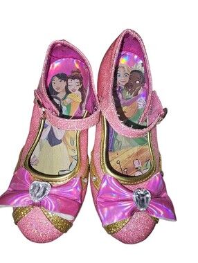 Disney Pink Glitter Princess Bow Mary Jane Costume Shoes